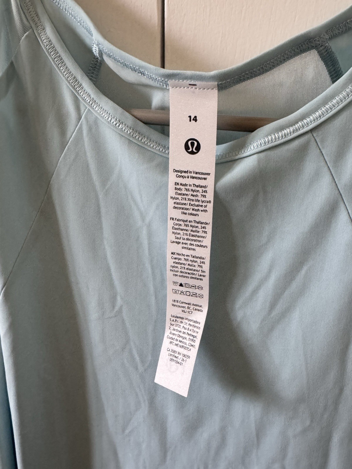 lululemon Sculpt Tank Top Women’s 14 Blue Scoop Neck Lightweight Stretch