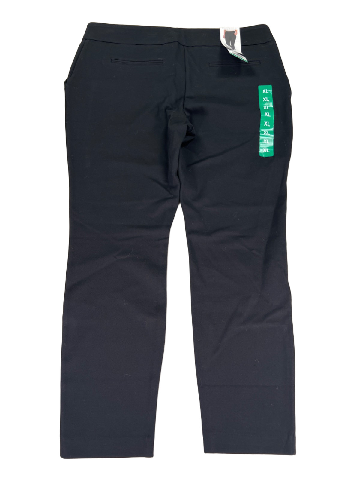 Dalia Women’s Black Slim Straight Leg Pull On Stretch Pants – XL