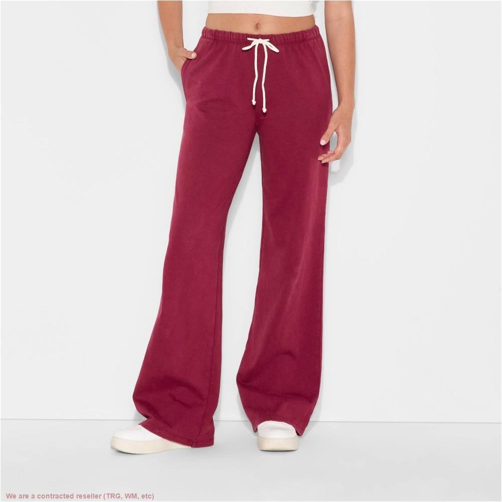 Women’s Mid-Rise Knit Sweatpants – Wild Fable Burgundy XL *SEE DEAL!!!*