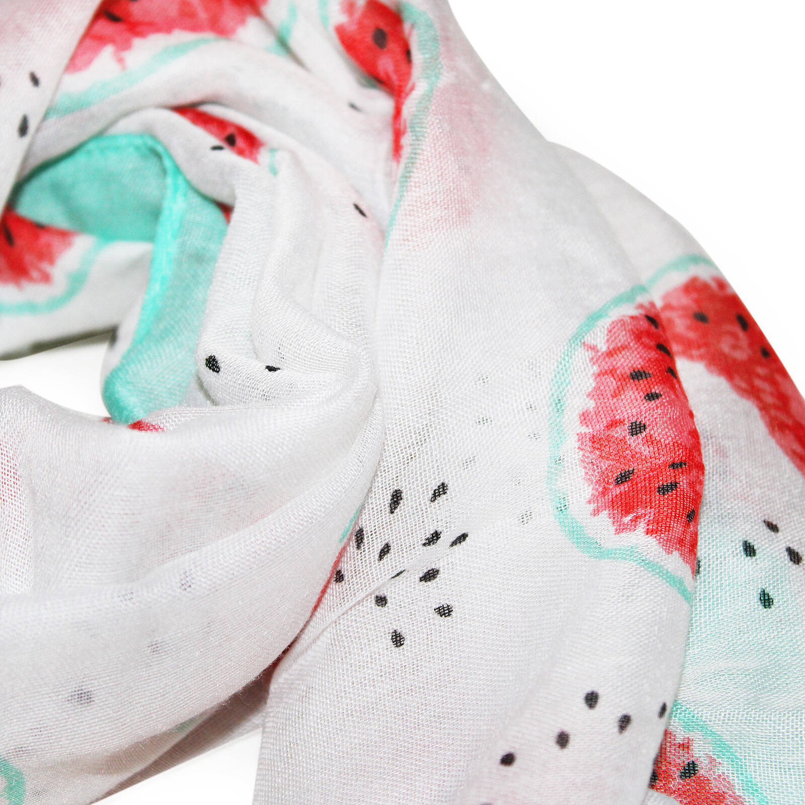 Premium Watermelon Print Cotton Blend Scarf Wrap