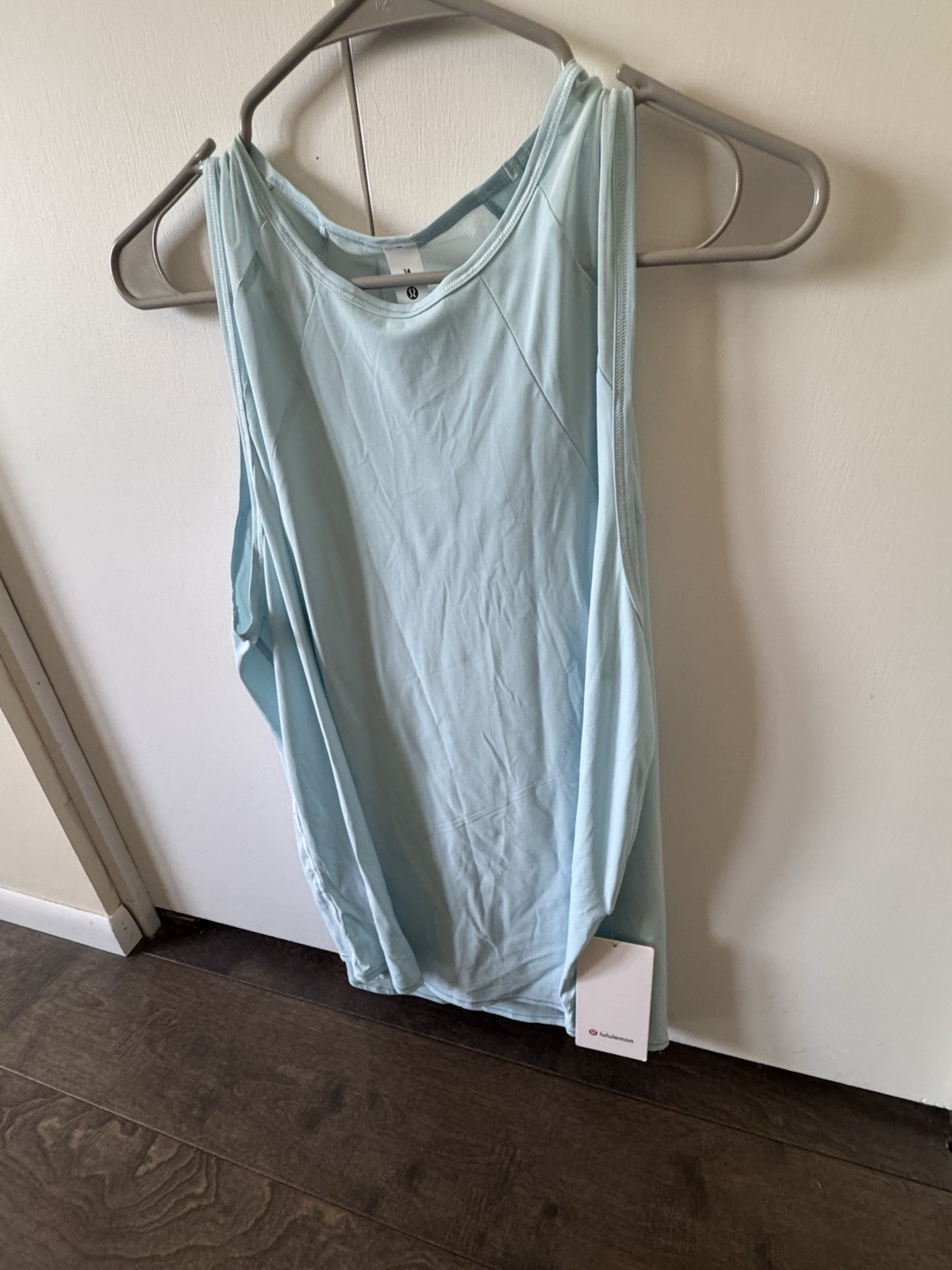 lululemon Sculpt Tank Top Women’s 14 Blue Scoop Neck Lightweight Stretch