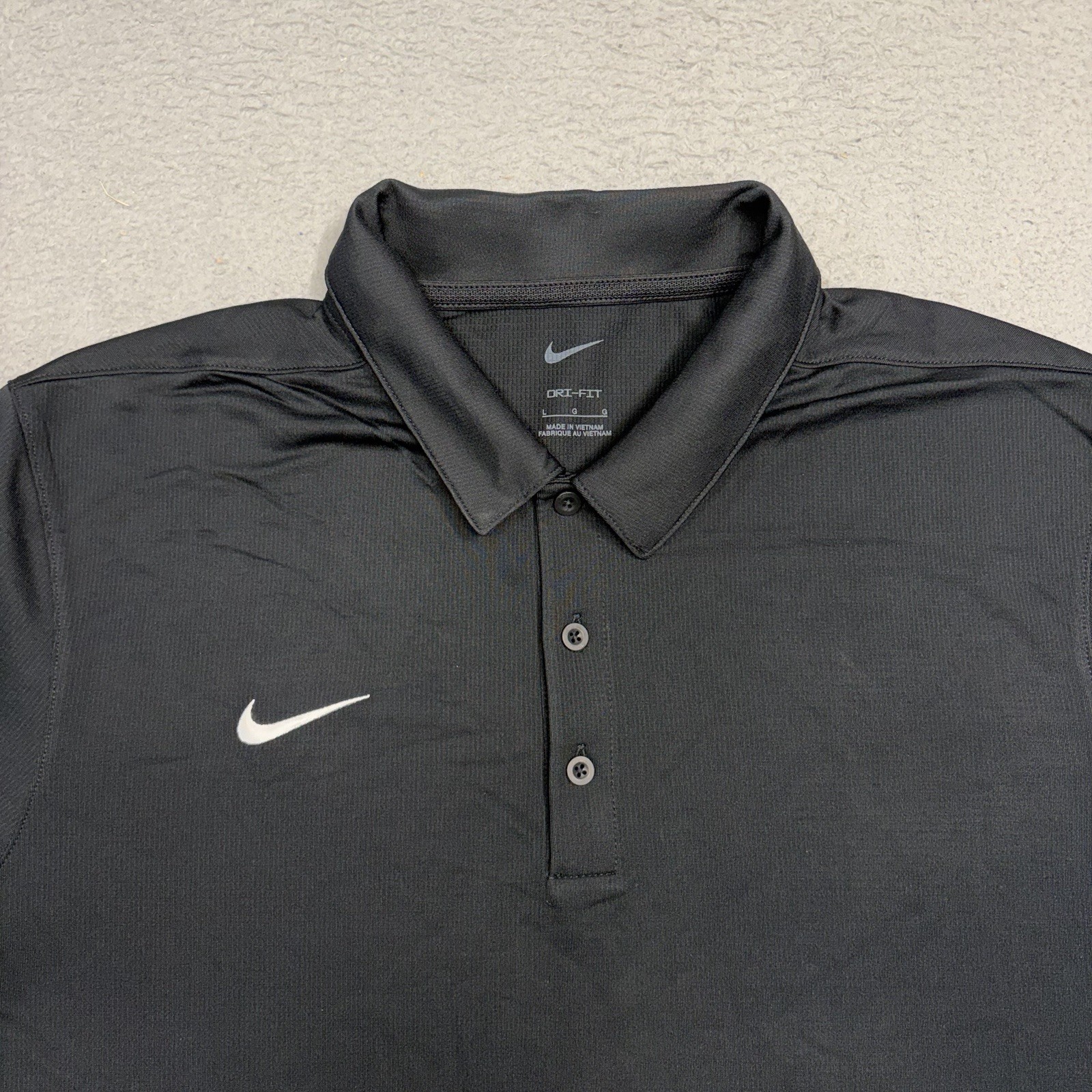 Nike Franchise Polo Shirt Mens XL Black Dri-Fit Short Sleeve Athletic Fit CI4470