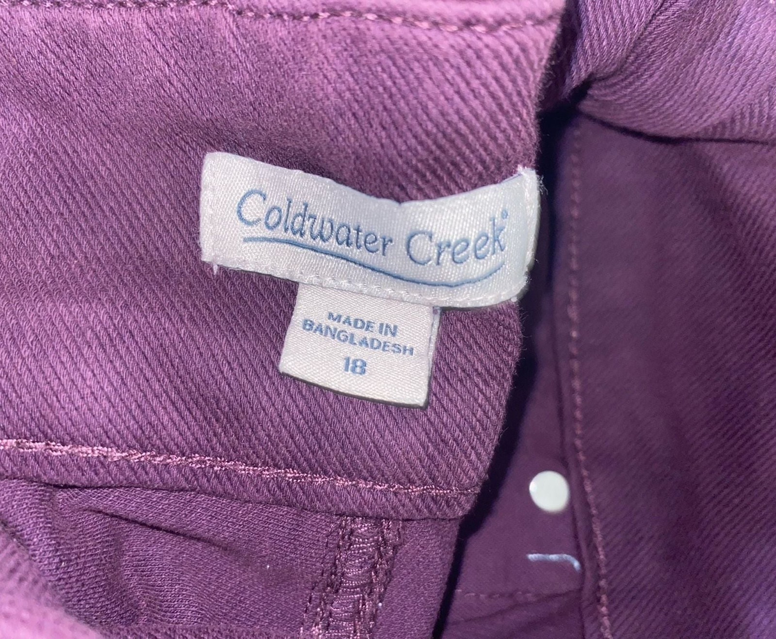 Coldwater Creek Women’s Bottoms in Black Raspberry Color, Size 18