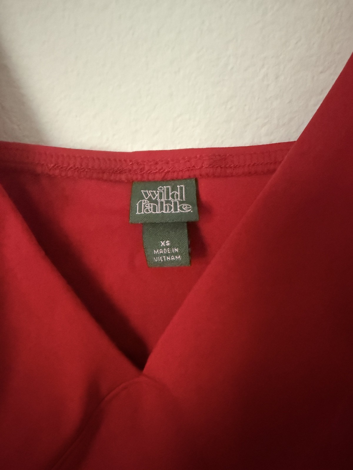 Wild Fable Red Casual Stretch Fabric Top