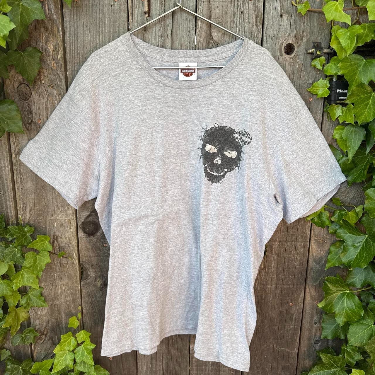 VINTAGE WHITE TAG HARLEY-DAVIDSON SKULL GRAPHIC TEE SIZE XL