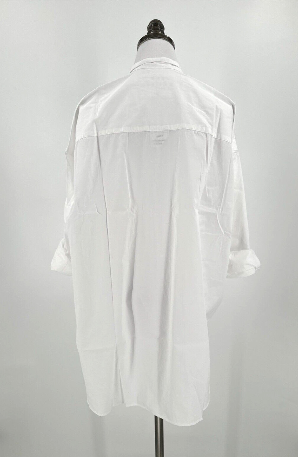 Frank & Eileen Italian Victoria Tuxedo Shirt Womens White SuperLuxe Sz L