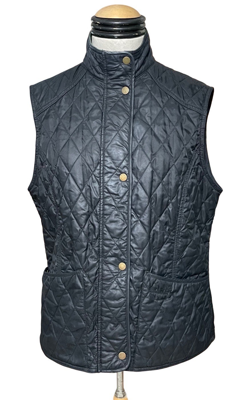 Ladies Barbour Summer Liddesdale Classic Quilt Waistcoat / Gilet Jacket Size 12