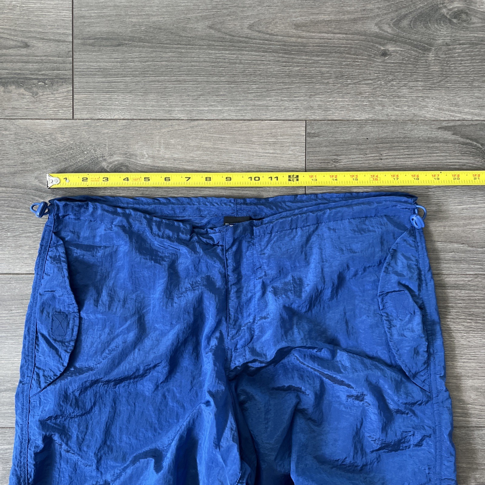 iets frans… Baggy Parachute Pants Mens M 100% Nylon Blue