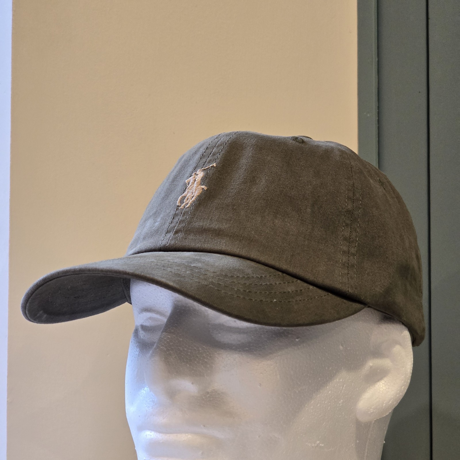 Polo Ralph Lauren Men’s One Size Cotton Chino Adjustable Ball Cap Olive Green