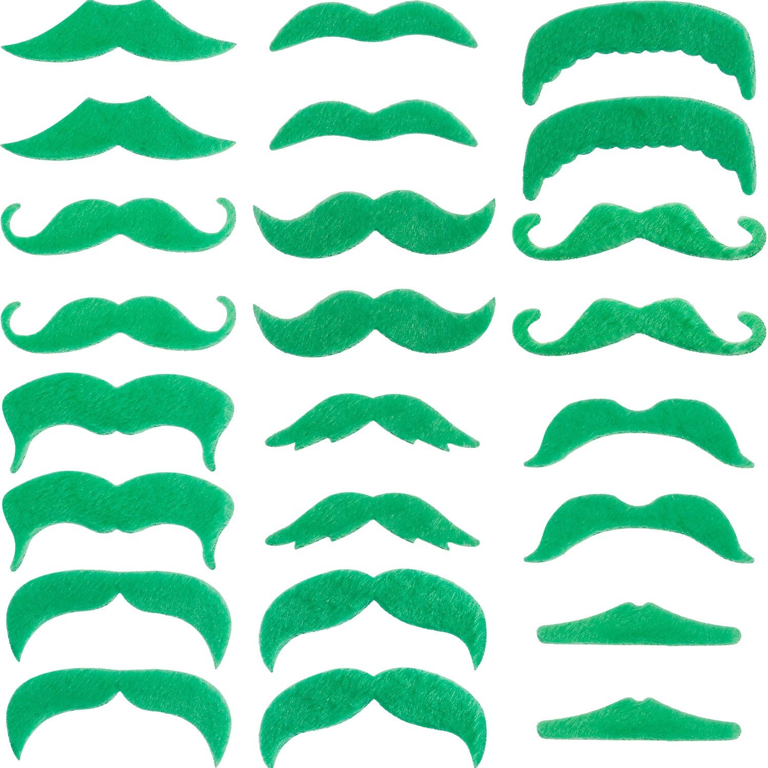 Tatuo 68 Pcs Fake Eyebrows and Mustaches Self Adhesive as picture show, Green