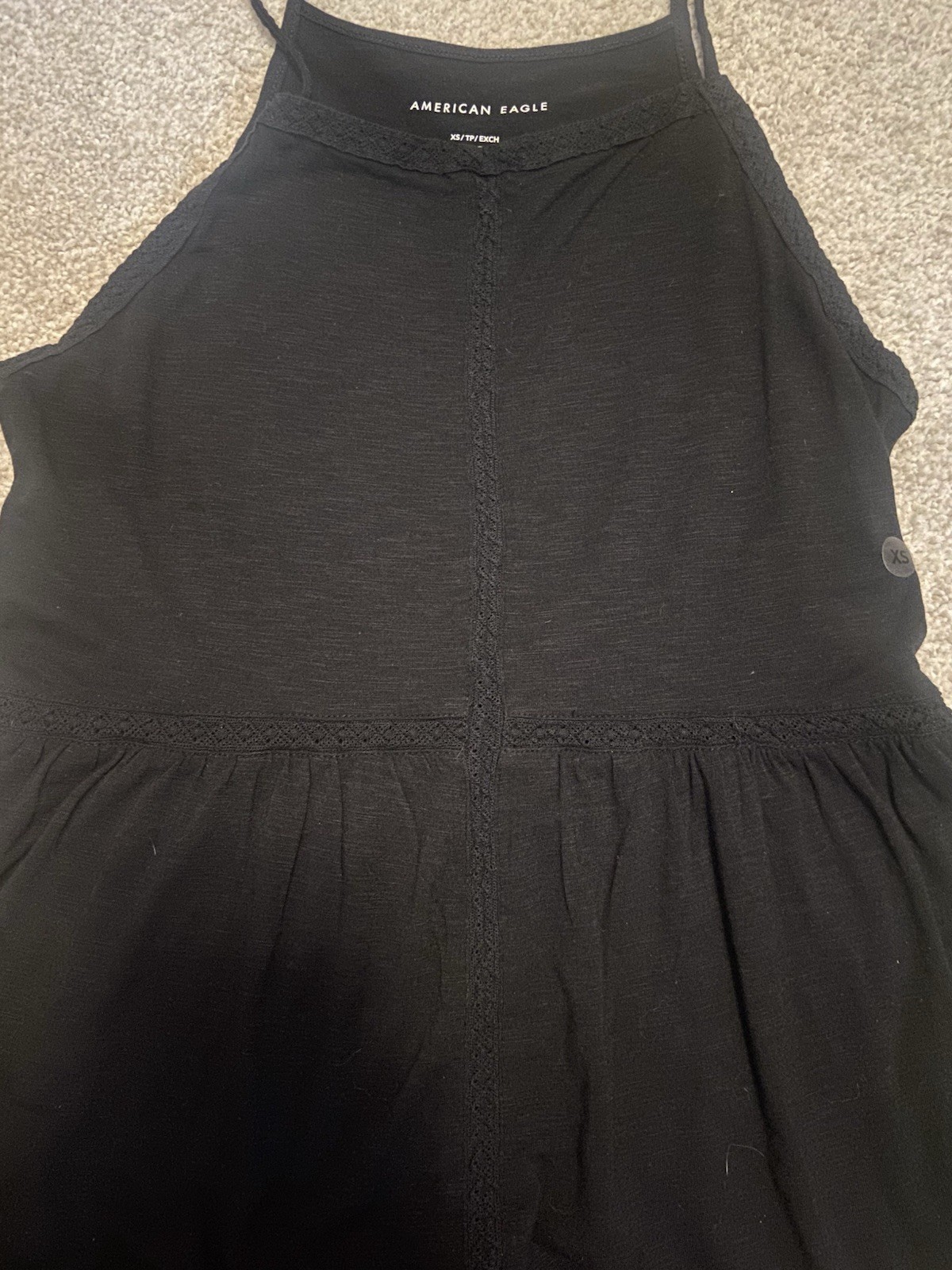 Women’s American Eagle Outfitters Black High-Neck Tank Top – Size XS