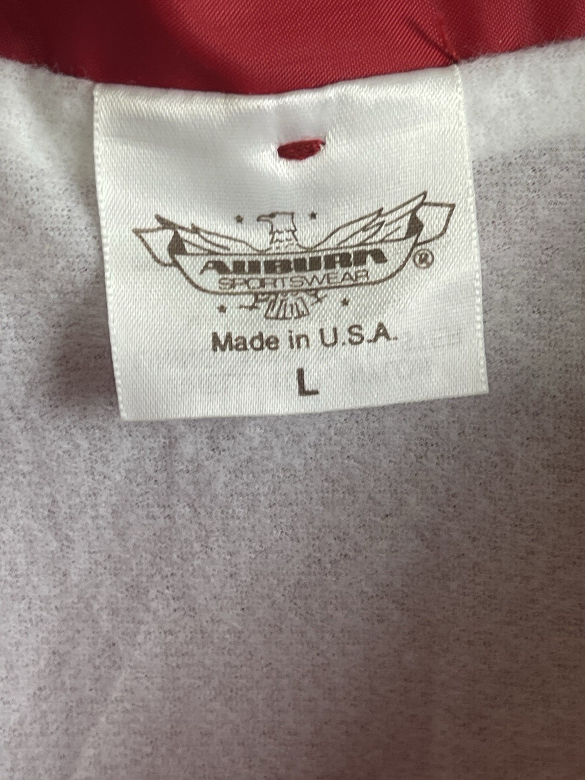 Vintage Auburn Sportswear Button Up Satin Jacket L & R Well Drilling Adult 2XL