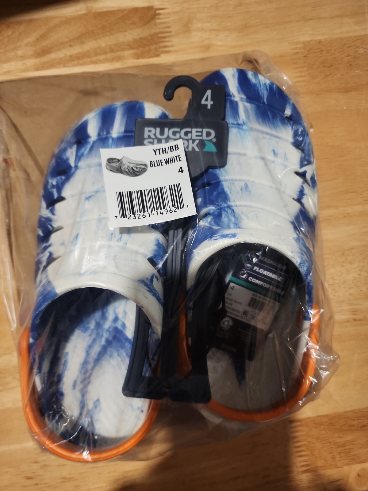 RUGGED SHARK CLOGS YTH SIZE 4