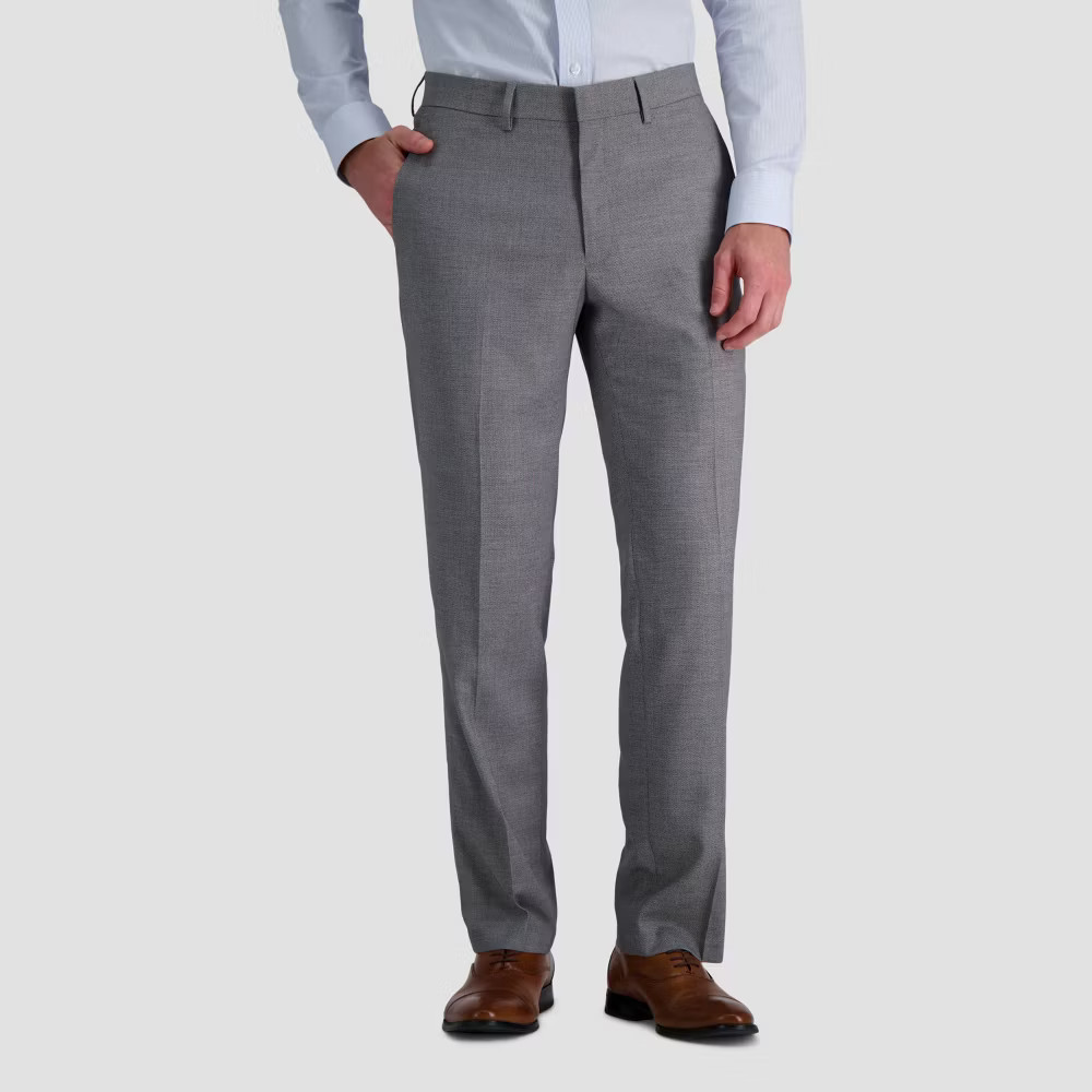 Haggar H26 Men’s Mid Rise Tailored Fit Full Pants Lightweight