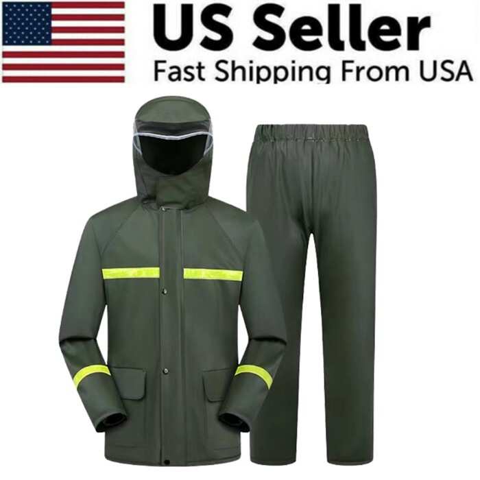 Men Women Rain Suits Jackets Pant Gear motorcycle hivis Waterproof Raincoat