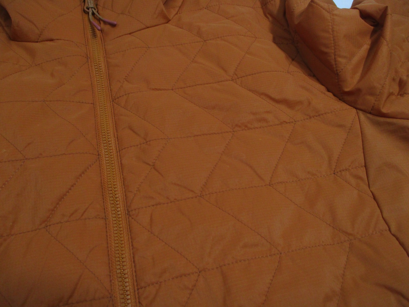 Prana Jacket Womens Medium Primaloft Puffer Coat Burnt Orange Hooded