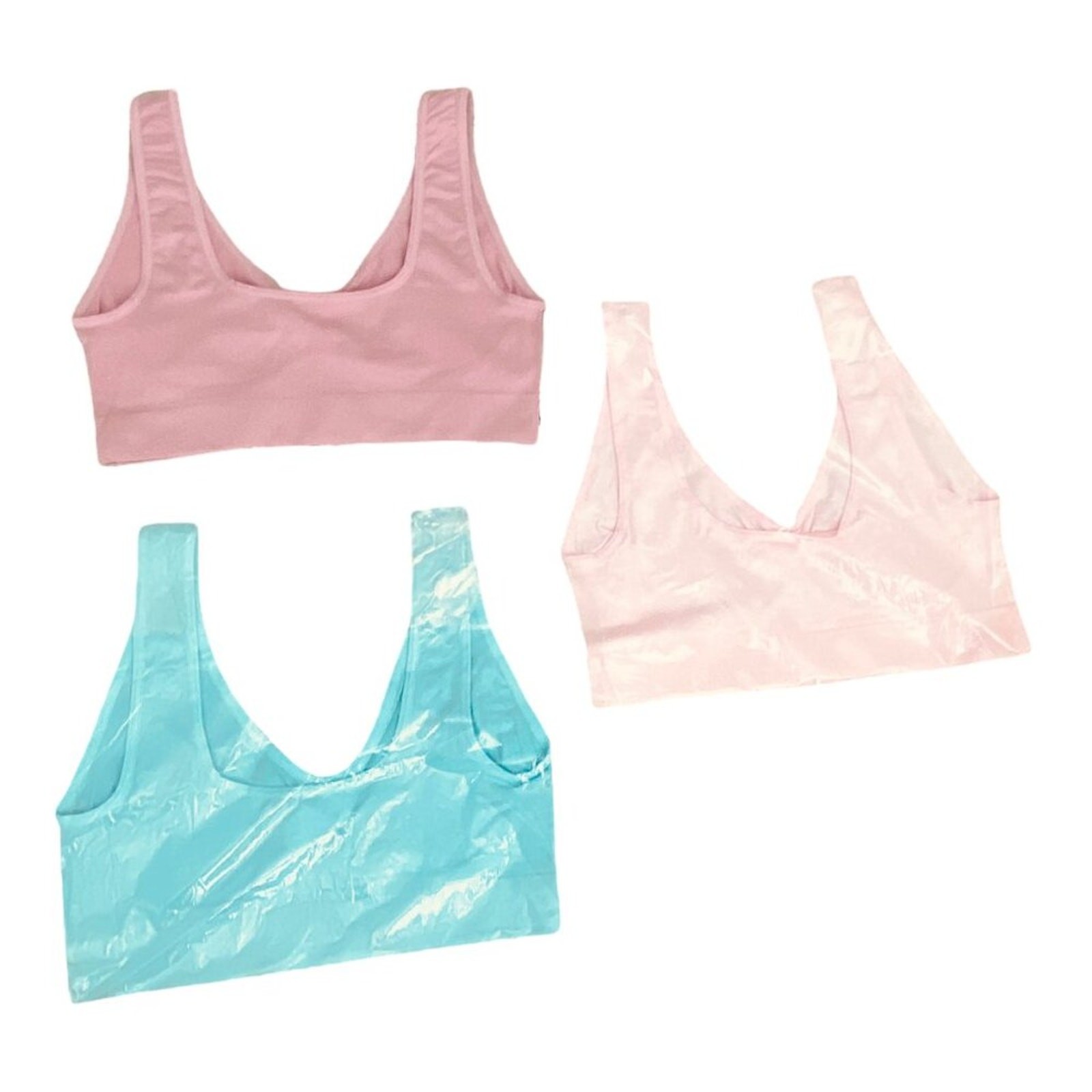 NWT RHONDA SHEAR 3 PACK AHH BRA: PINK, TEAL, LAVENDER SZ 2X