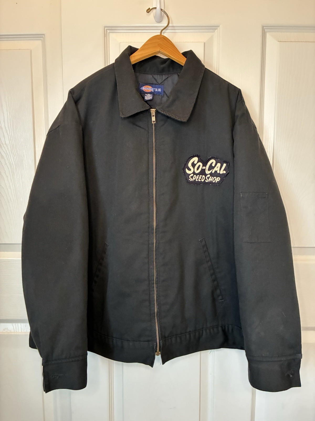Vintage Dickies JT15BK Eisenhower Insulated So-Cal Speed Shop 2XL Jacket Patch