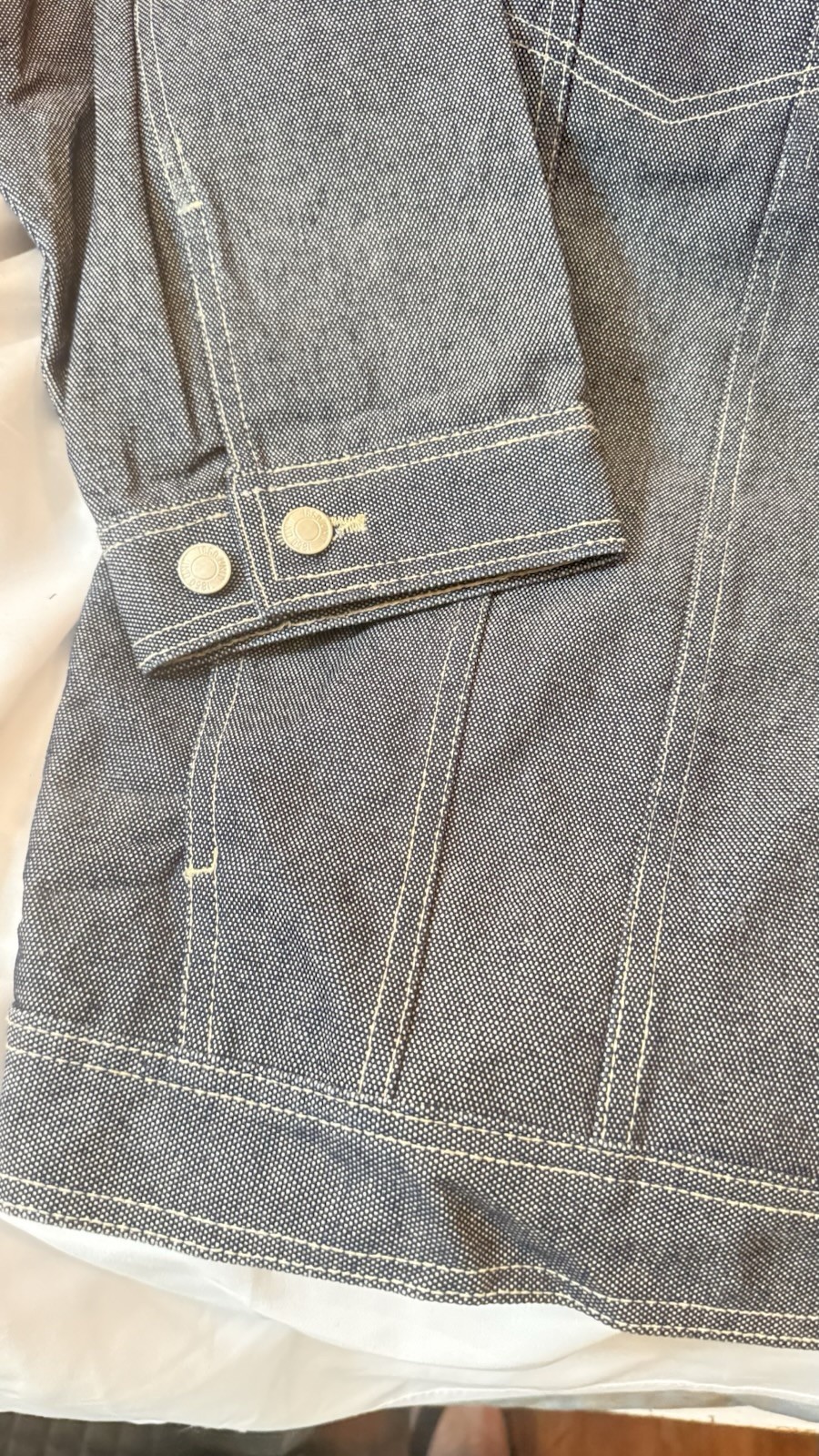 Tommy “Sports” Jacket Vintage 90s Mens Large Blue Denim THJ 85 Buttons XL 3