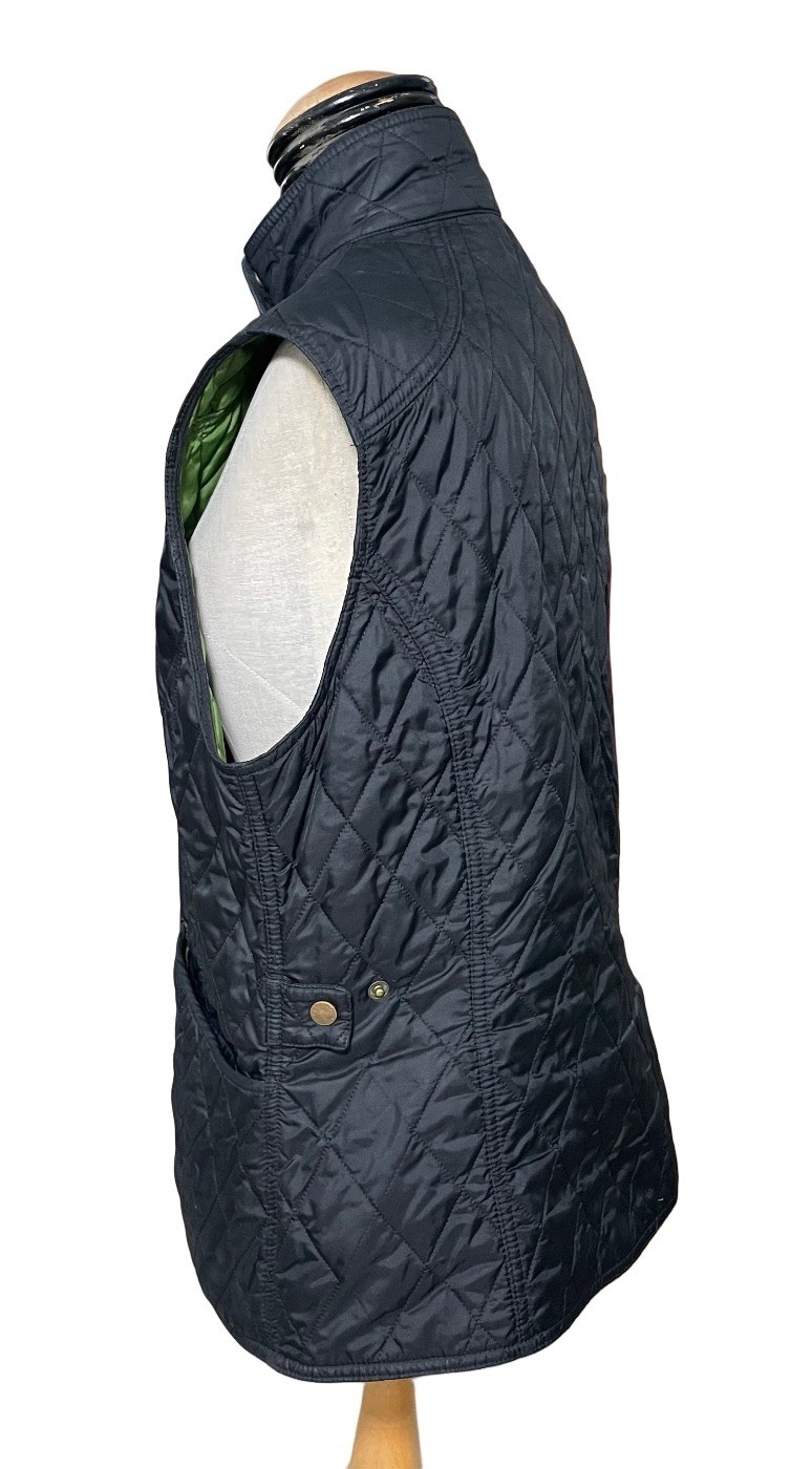 Ladies Barbour Summer Liddesdale Classic Quilt Waistcoat / Gilet Jacket Size 12