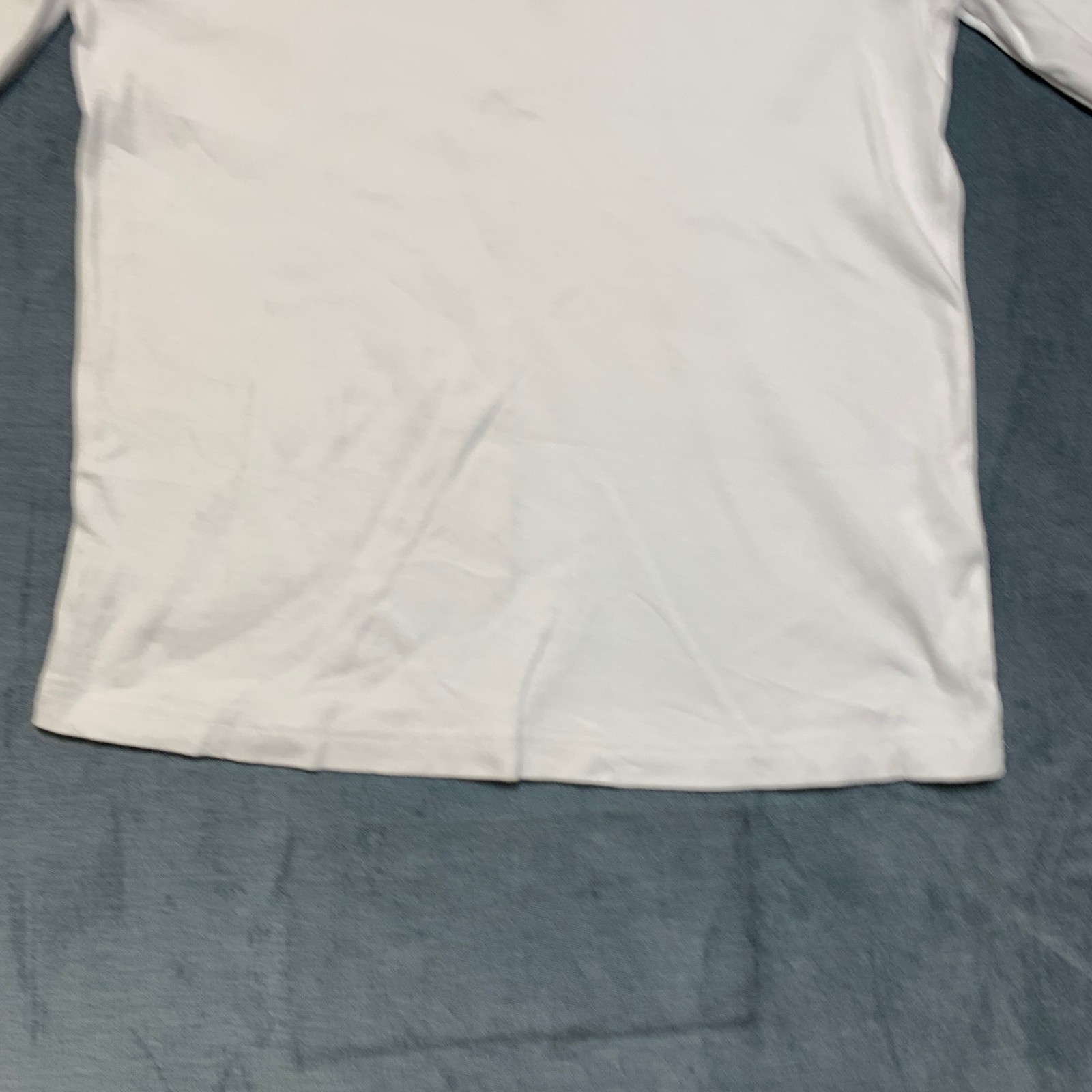 Bossini Shirt Men L White Long Sleeve Mock Neck Pullover Casual Wear Lightweight