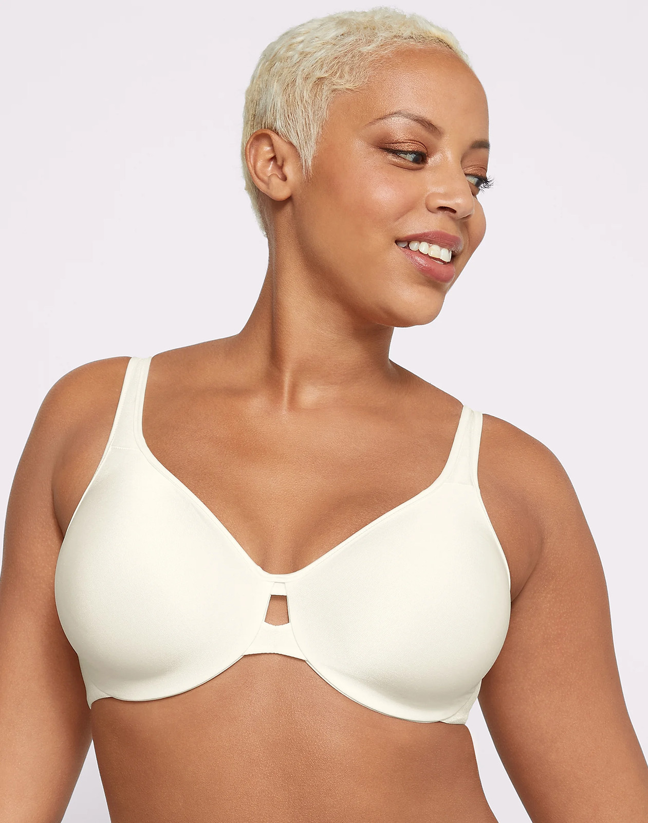 Lilyette Bali Bra Plunge Into Comfort Keyhole Minimizer Women’s Non Padded 0904