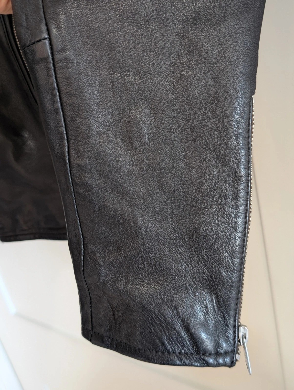 AllSaints Cora Leather Jacket Men’s Size Large Jet Black Celebrity Grail COLT
