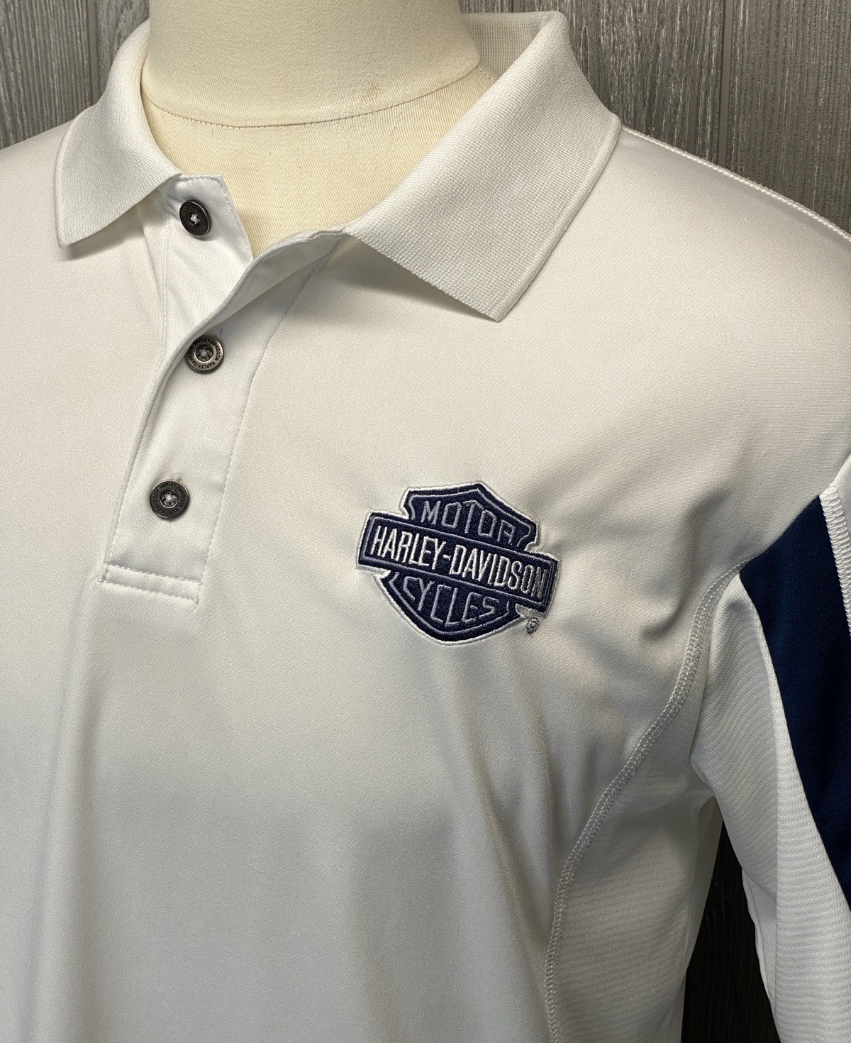 Harley Davidson Men’s Short Sleeve Embroidered Logo Golf Polo Shirt Size Large