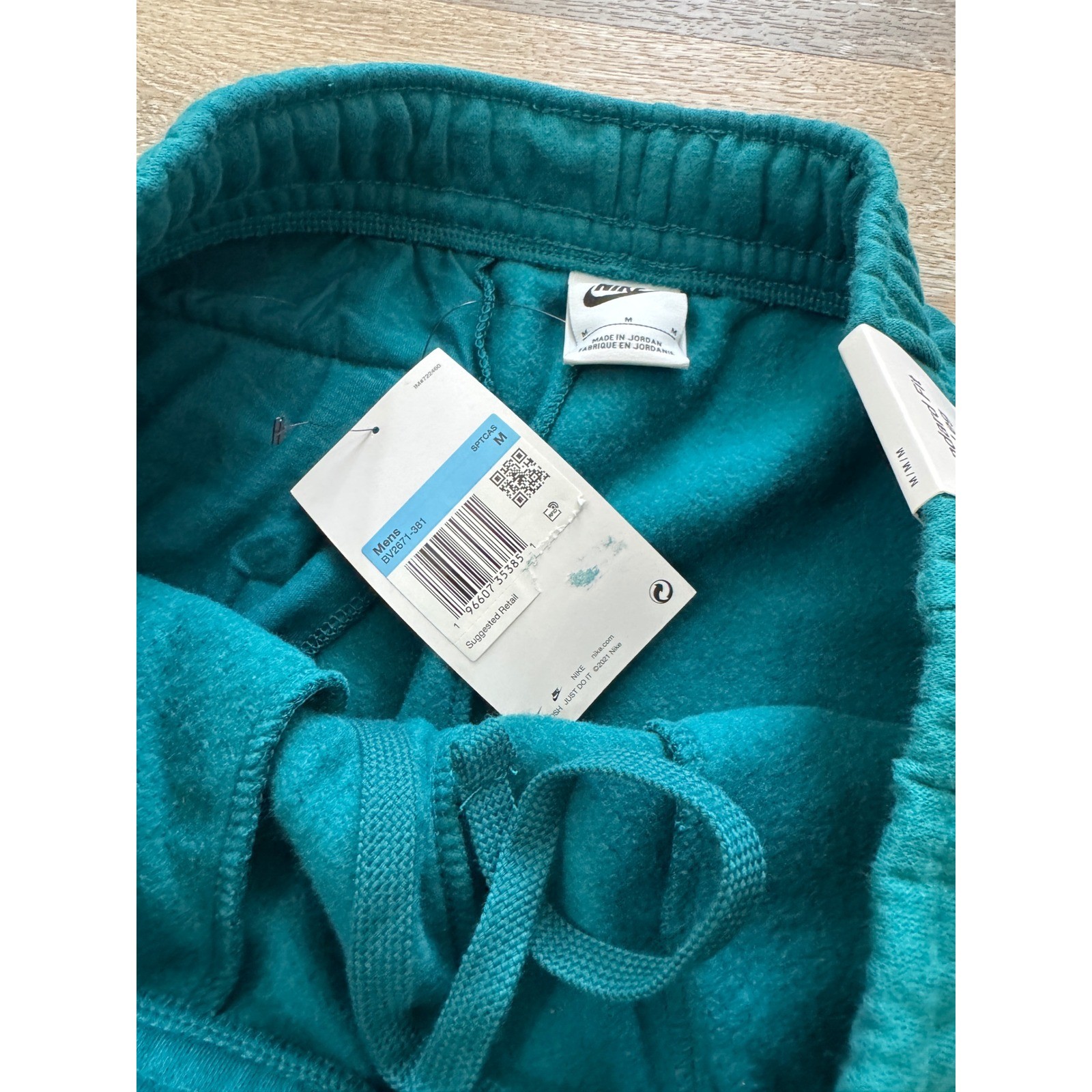 Nike Sportswear Club Fleece Joggers Mens Medium Teal Green BV2671-381 NWT