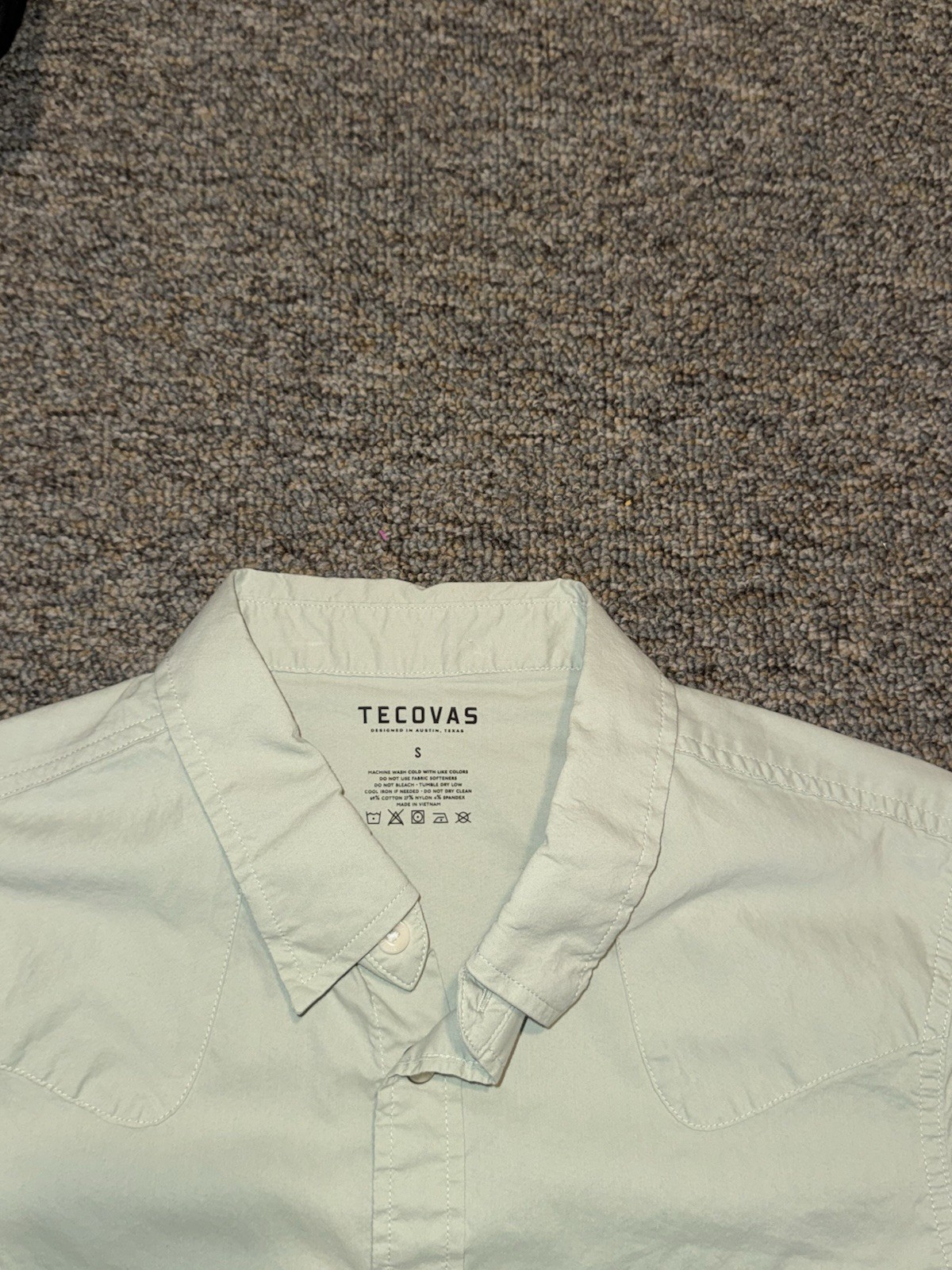 Tecovas Men’s Button Up Pearl Snap Shirt Short Sleeved Size Small