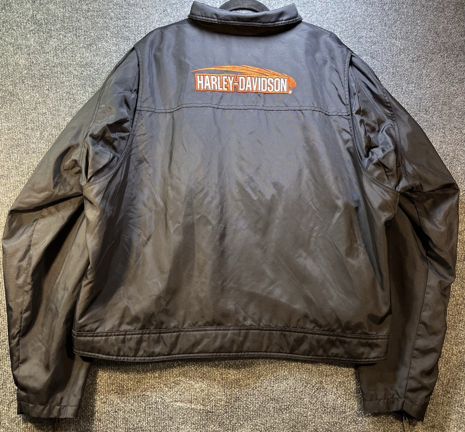 Harley Davidson Motorcycle Jacket Mens XXXL Black Nylon Quilted Biker 971 *READ*
