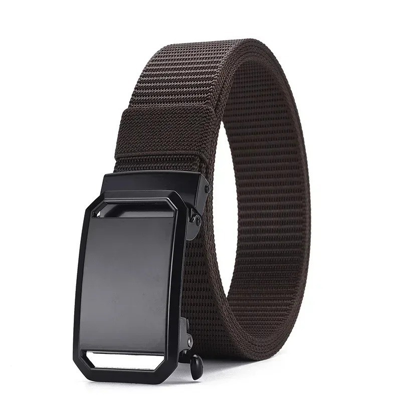 Mens Ratchet Belt Nylon Web Belts for with Automatic Slide Buckle Tactical Belt*