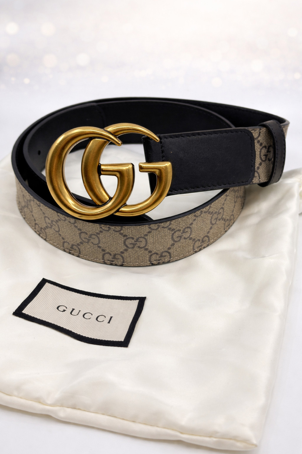 GG 400593 BrownGucci Mono Mens Belt