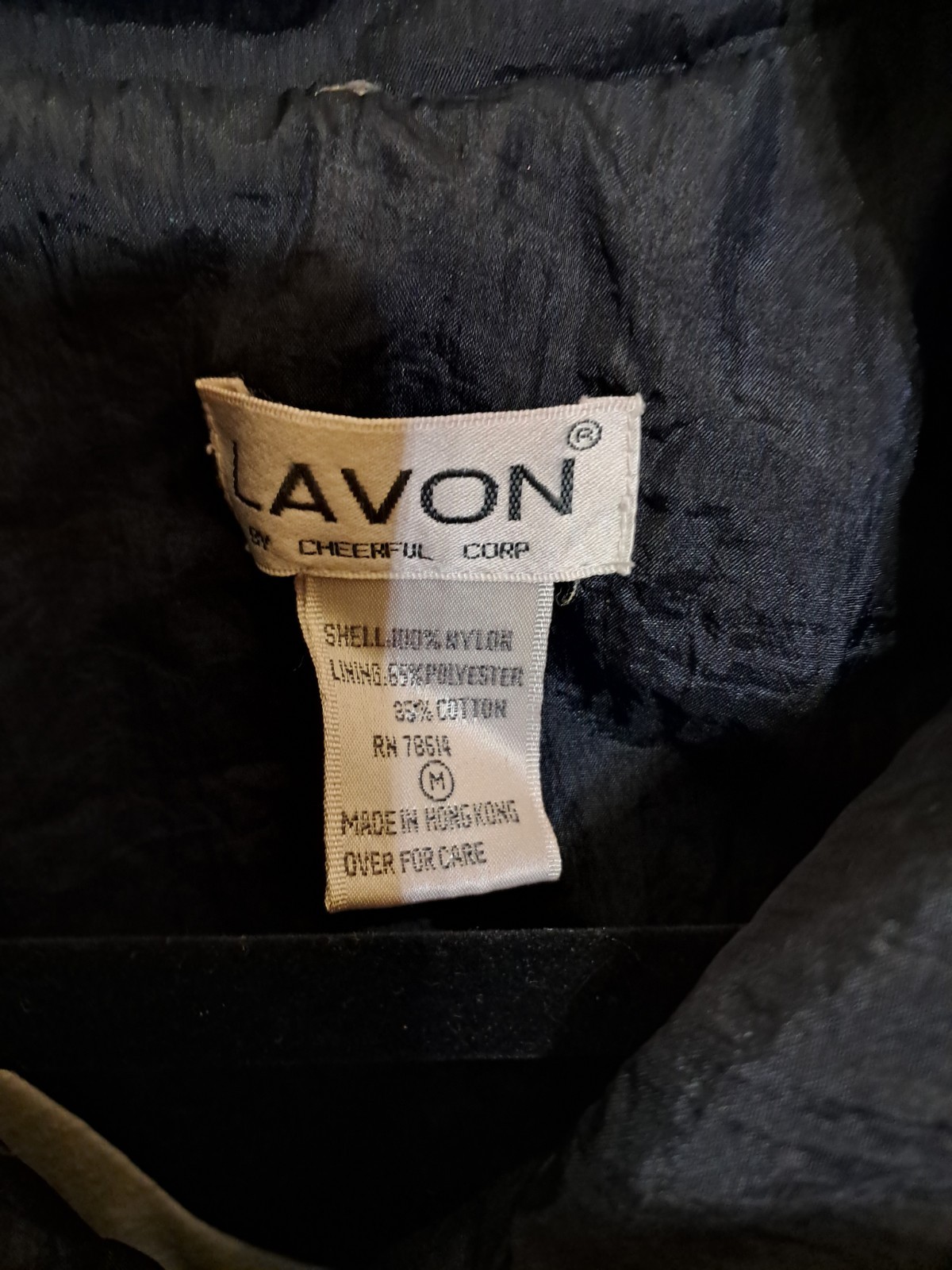 VTG Lavon Cheerful Corp Parachute Nylon Shiny Black with Gold Medium