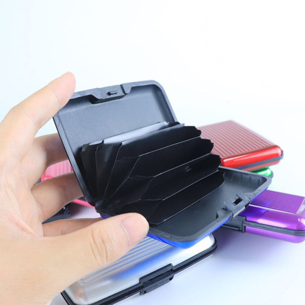 Pocket Waterproof Business ID Credit Card Wallet Holder Aluminum Metal RFID Case