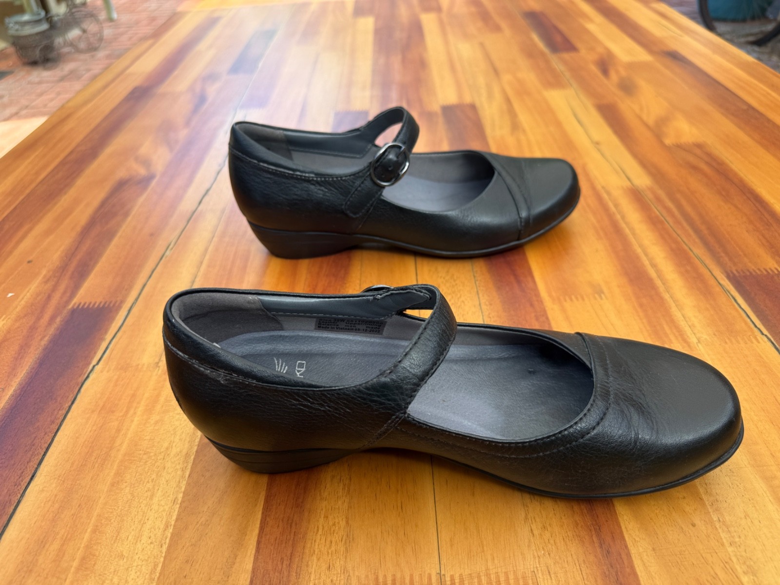 Dansko Women’s Fawna Nappa Leather Mary Jane Shoes Black (EU)39 (US)8.5-9 W Wide