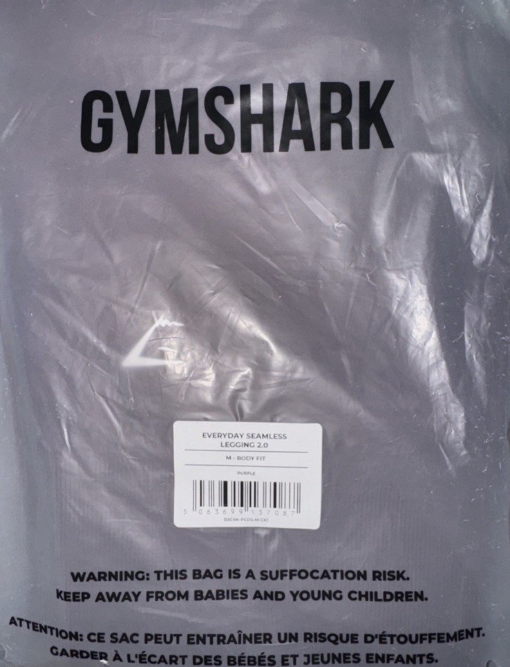 GYMSHARK Everyday Seamless Legging 2.0 in Cherry Purple – Size Medium