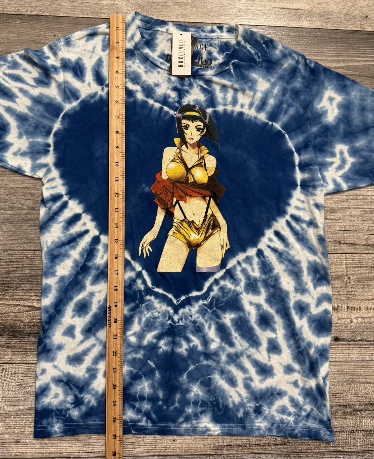 NEW Cowboy Bebop Faye Valentine Tie Dye Shirt Mens Small Blue Anime BoxLunch