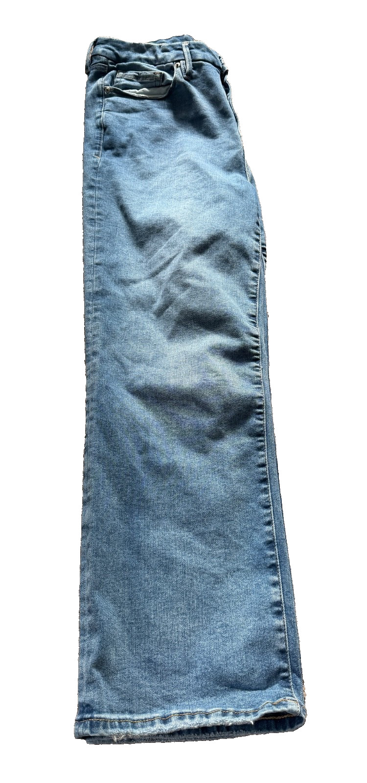 Good American Jeans Good Legs Mid Rise Straight Leg Blue Denim Always Fits 14-18