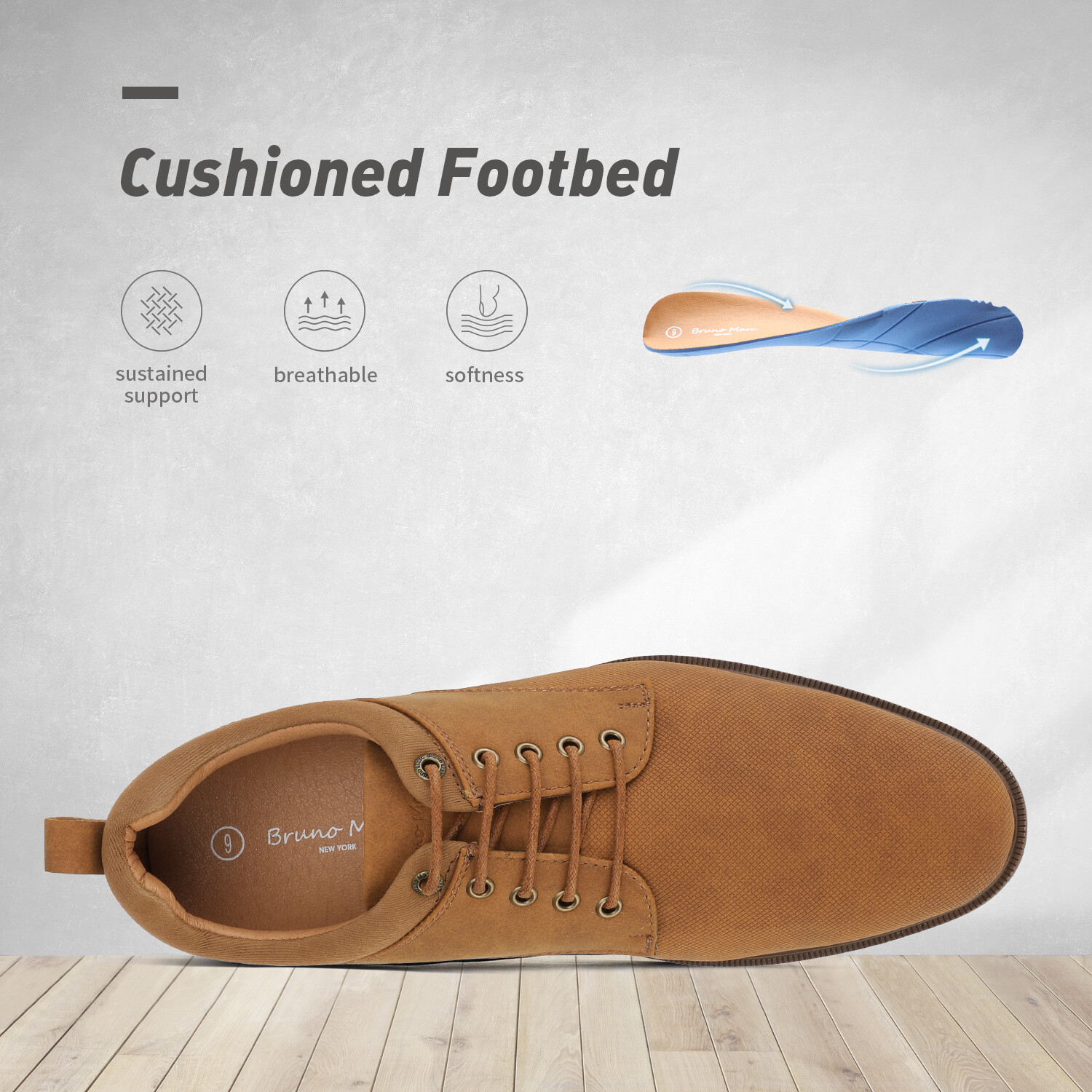 Bruno Marc Men’s Dress Shoes Classic Oxford Shoes Comfort Walking Casual Shoes