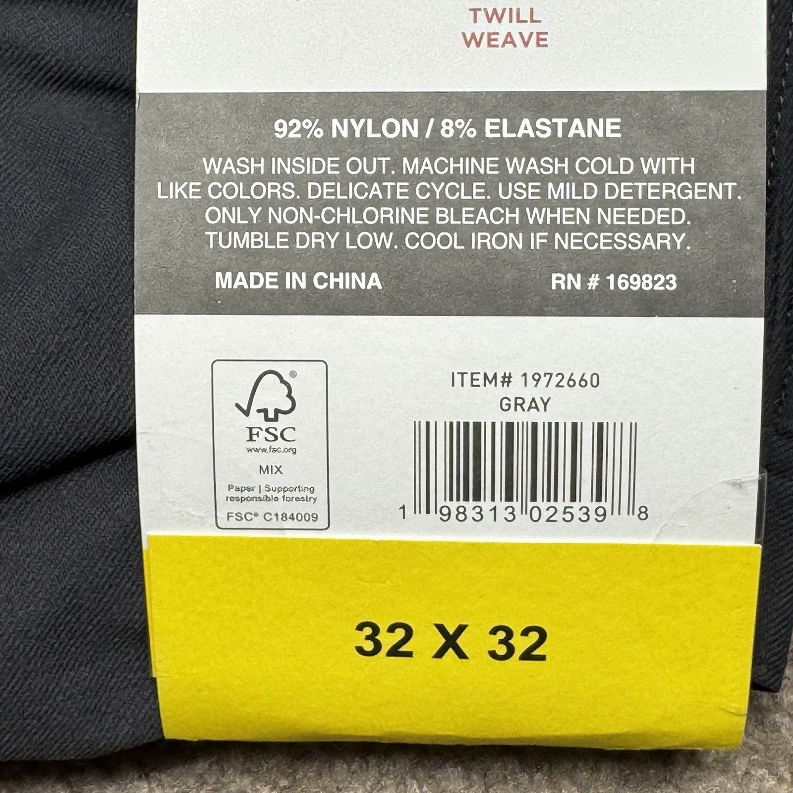 Wrangler Cargo Pants 32×32 Gray Performance Stretch UPF15 Flex Waistband