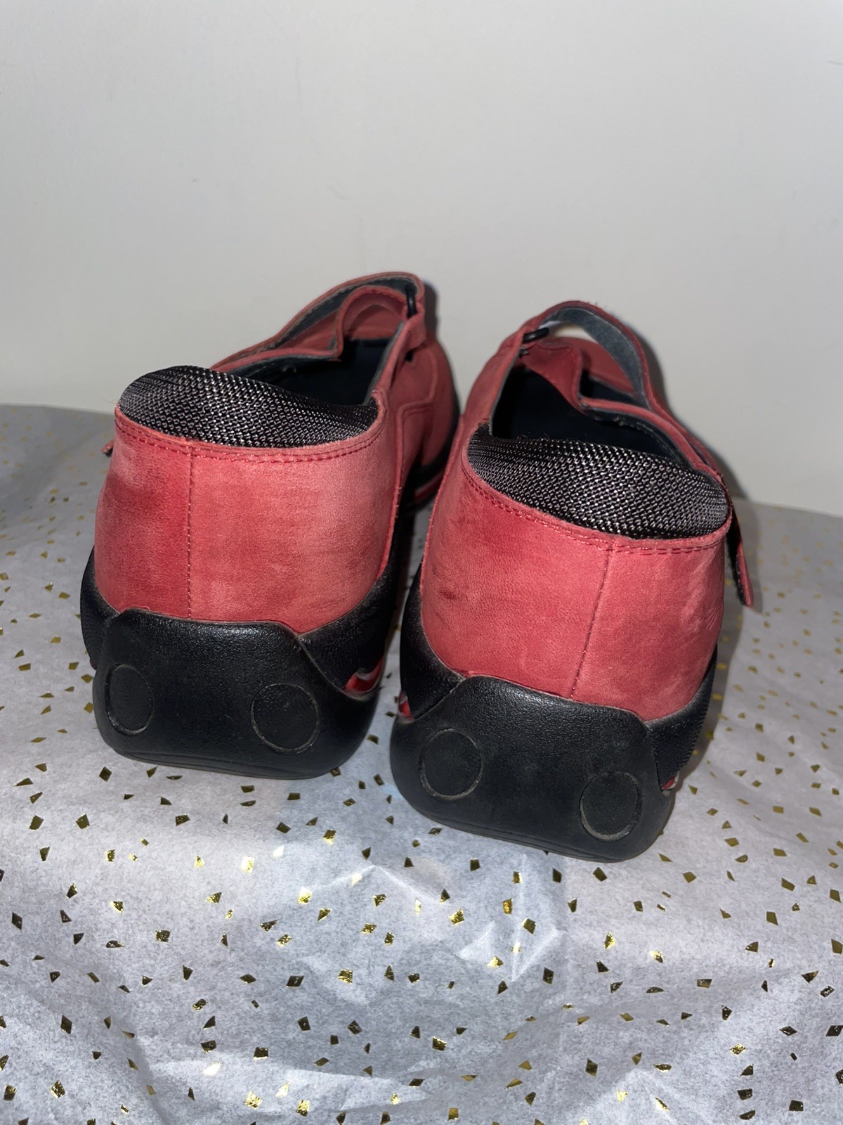 Dansko Women Red Mary Jane Comfort Shoe Size US 7.5/8 EU 38 Suede