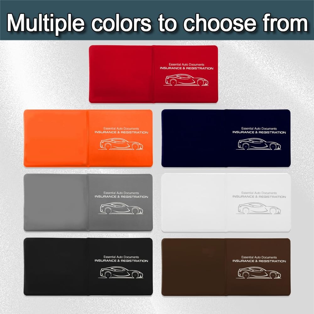 WINUERK 2PCS Car Registration and Insurance Card Holder, 10.6”×4.8” Essenti…