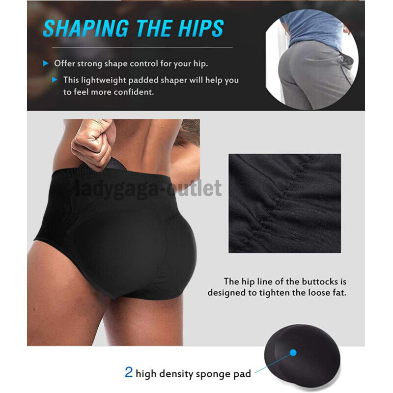 Men Padded Underwear Briefs Boxers Butt Lifter Hip Enhancer Shorts Shaper Pants